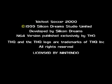 Telefoot Soccer 2000 (France) screen shot title